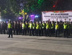 Apel Gelar Pasukan Pengamanan Perayaan Malam Idul Fitri 1445 H/2024 M Di Wilayah Kabupaten Sumedang