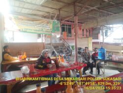 Polsek sukasari melaksanakan sambang guna menjalin silaturahmi dan menjaga keamanan