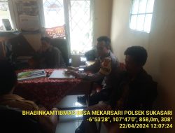 Polsek sukasari melaksanakan sambang guna menjalin silaturahmi dan menjaga keamanan