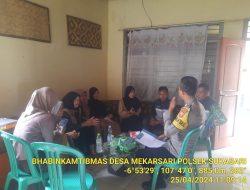 Polsek sukasari melaksanakan sambang guna menjalin silaturahmi dan menjaga keamanan