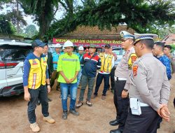 Cegah Laka Lantas, Polres Lampung Utara Bersama BPJN Lampung Survey Jalan Rusak