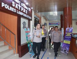 Optimalkan Pelayanan, Kapolres Cek Pelayanan Publik Polres Lampung Utara