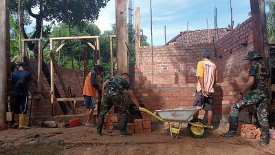 Personil Genjot Pekerjaan Fisik Pra TMMD Ke 120 Kodim 0404/Muara Enim