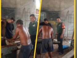 Babinsa Jalin Komsos dengan Usaha Bengkel Las Warga Desa Binaan