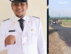 Pembangunan jalan desa palabuan ujungjaya laksanakan hotmix jalan desa dari dana desa tahap satu tahun 2024