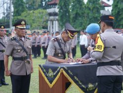 Kapolres AKBP Teddy Rachesna Pimpin Sertijab 2 Kabag, 2 Kasat dan 3 Kapolsek di Jajaran Polres Lampung Utara