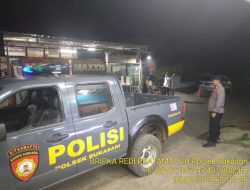 Anggota Unit Samapta Polsek Sukasari Rutin Laksanakan Patroli KRYD Blue Light / Malam hari di Wilayah Kecamatan Sukasari Kabupaten Sumedang