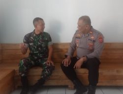 Untuk menjaga Sinergitas TNI/POLRI Kapolsek Tanjungmedar Iptu Gungun Wg melaksanakan sambang/silatrahmi kamtibmas