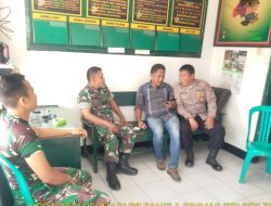 Sinergitas TNI – Polri, Panit Binmas Polsek Tomo Silaturahmi Sambangi Koramil 1009/Tomo.