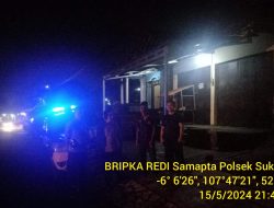 Anggota Unit Samapta Polsek Sukasari Rutin Laksanakan Patroli KRYD Blue Light / Malam hari di Wilayah Kecamatan Sukasari Kabupaten Sumedang