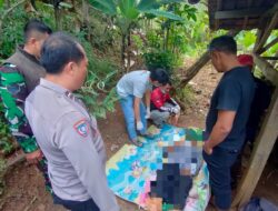 Cek tkp  mayat laki2 dalam keadaan meninggal Dunia, Di karenakan riwayat sakit ditemukan di saung ibu omih dsn cilimus rt 04 rw 05.desa Margamukti Kec. Sumedang utara Kab. Sumedang.
