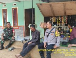 Untuk menjaga Sinergitas TNI/POLRI, Bhabinkamtibmas bersama Babinsa melaksnakan sambang/silaturahmi Kamtibmas