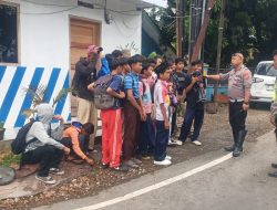 Panit Lantas Polsek Tomo Laksanakan Dikmas Lantas Kepada Pelajar SMP/SMA yang melaksanakan Kelulusan.