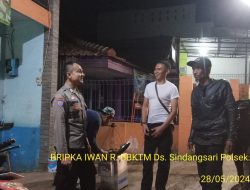 Anggota Unit Samapta Polsek Sukasari Rutin Laksanakan Patroli KRYD Blue Light / Malam hari di Wilayah Kecamatan Sukasari Kabupaten Sumedang