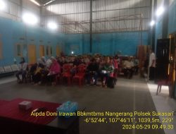 Polsek sukasari melaksanakan sambang untuk menjalin silaturahmi