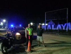 Meminimalisir Terjadinya tindak Kriminalitas pada Malam hari, Samapta Polsek Tomo laksanakan Patroli “Blue Light”