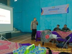 Kapolsek Tanjungmedar melaksanakan Binluh Desa Bersinar ( Bebas Narkoba dan Kenakalan Remaja) di Desa Sukamukti