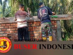 Pembangunan MCK oleh Satgas TMMD ke 120 Kodim 0404/Muara Enim Sudah Tahap Cor Slop MCK