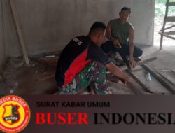 Kerja Sama Yang Baik SATGAS TMMD Ke 120 Kodim 0404/Muara Enim Dengan Warga Masyarakat RTLH Milik Budi Mashudi Sudah Pasang Plafon