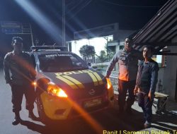 Meminimalisir Kriminalitas pada Malam hari, Samapta Polsek Tomo laksanakan Patroli “Blue Light”