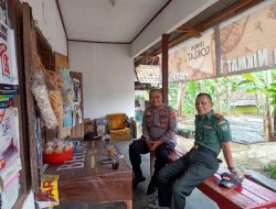 Kapolsek Tanjungmedar Iptu Gungun Wagiman melaksanakan sambang/silatrahmi kamtibmas dengan Danramil Tanjungkerta