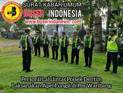 Personil Lalulintas Polsek Dentim Laksanakan Apel Fungsi di Pos Waribang