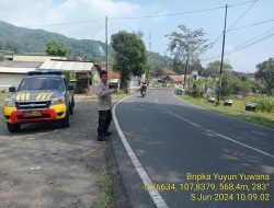 antisipasi terjadinya C3 (Curas,Curat, dan Curanmor) Polsek Tanjungmedar Polres Sumedang Polda Jabar melaksanakan KRYD siang hari