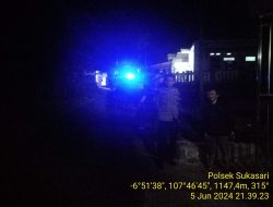 Anggota Unit Samapta Polsek Sukasari Rutin Laksanakan Patroli KRYD Blue Light / Malam hari di Wilayah Kecamatan Sukasari Kabupaten Sumedang