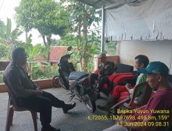 Bripka Yuyun Yuwana melaksanakan sambang/silatrahmi kamtibmas