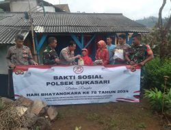 Giat bakti sosial polsek sukasari dalam rangka Hut Bhayngkara ke 78