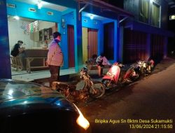 Antisipasi gangguan kamtibmas Piket Polsek Tanjungmedar Polres Sumedang Polda Jabar melaksanakan Patroli Blue light
