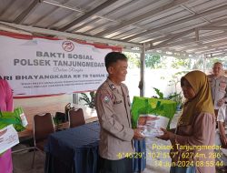 Kegiatan Bakti Sosial Polsek Tanjungmedar Polres Sumedang dalam rangka Hari Bhayangkara ke 78 Tahun 2024
