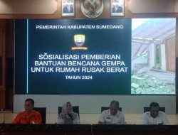 Monitoring dan mendampingi warga penerima bantuan dalam rangka Pemberian Sosialisasi Penerima Bantuan Bencana Gempa Untuk Rumah Rusak Berat