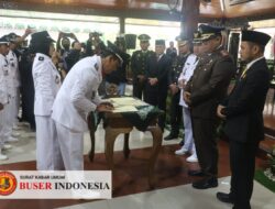 Penandatanganan MoU Pemerintah Desa se-Kabupaten Blora dengan Kejaksaan Negeri Blora