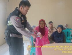 Aiptu Iwan Kurniawan Bktm Desa Wargaluyu monitoring Kegiatan Pendistribusian Bantuan BLT DD (Bantuan langsung tunai dari Dana Desa ) Bulan Bulan ke Juni Tahun 2024.