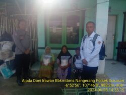 Silaturahmi kamtibmas dan monitoring bantuan sembako kepada warga miskin desa nanggerang