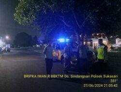 Anggota Polsek Sukasari Rutin Laksanakan Patroli KRYD Blue Light / Malam hari di Wilayah Kecamatan Sukasari Kabupaten Sumedang