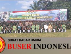 Danramil 404-02/Prabumulih Kodim 0404/Muara Enim Sumsel Mendukung Penuh Acara Penutupan TMMD ke 120 TA 2024