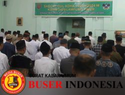 Kodim 0429/Lamtim Sembelih 3 Ekor Sapi Usai Sholat Idul Adha 1445 H