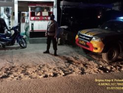 Anggota Unit Samapta Polsek Sukasari Laksanakan Patroli KRYD Blue Light / Malam hari di Wilayah Kecamatan Sukasari Kabupaten Sumedang