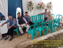 Kegiatan Pam Swakarsa dalam rangka syukuran pernikahan di Dusun Pasantren desa Cikaramas Kec Tanjungmedar Kab. Sumedang