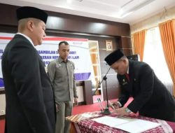 Pj Walikota H. Lusapta Yudha Kurnia Lantik Dahnil Nasution Sebagai Pj Sekda Kota Pagar Alam 