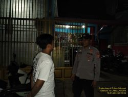 Anggota Unit Samapta Polsek Sukasari Laksanakan Patroli KRYD Blue Light / Malam hari di Wilayah Kecamatan Sukasari Kabupaten Sumedang