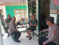 Sinergitas TNI – Polri,KaPolsek Tanjungkerta Polsek Polres Sumedang Polda Jabar,sambangi Koramil Tanjungkerta jalin silaturahmi