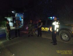 Kapolsek Beserta Anggota Unit Samapta Polsek Sukasari Laksanakan Patroli KRYD Blue Light / Malam hari di Wilayah Kecamatan Sukasari Kabupaten Sumedang