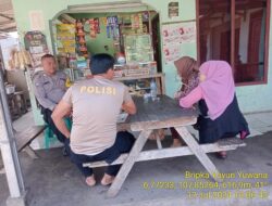 Aiptu Aceng, SH Bersama Bripka Yuyun Yuwana melaksanakan sambang/silatrahmi Kamtibmas dan dumas keliling dalam rangka BEYOND TRUST PRESISI di wilayah Kec. Tanjungmedar