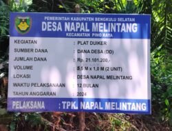 Pembangunan Jalan Lapen dan Plat Duiker Di Desa Napal Melintang diduga Jadi Ajang Korupsi