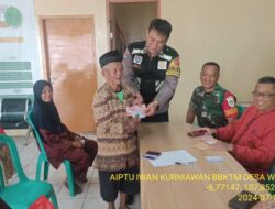 Aiptu Iwan Kurniawan Bktm Desa Wargaluyu monitoring Kegiatan Pendistribusian Bantuan BLT DD (Bantuan langsung tunai dari Dana Desa ) Bulan Bulan ke Juli Tahun 2024.