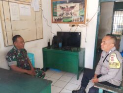 Sinergitas TNI – Polri,Polsek Tanjungkerta Polres Sumedang Polda Jabar,sambangi Koramil Tanjungkerta jalin silaturahmi