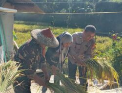 Sinergitas TNI Polri Kanit Binmas / Bhabinkamtibmas Desa Cipanas dan Babinsa Sambangi ketua Gapoktan Hanjuang VI Desa Cipanas